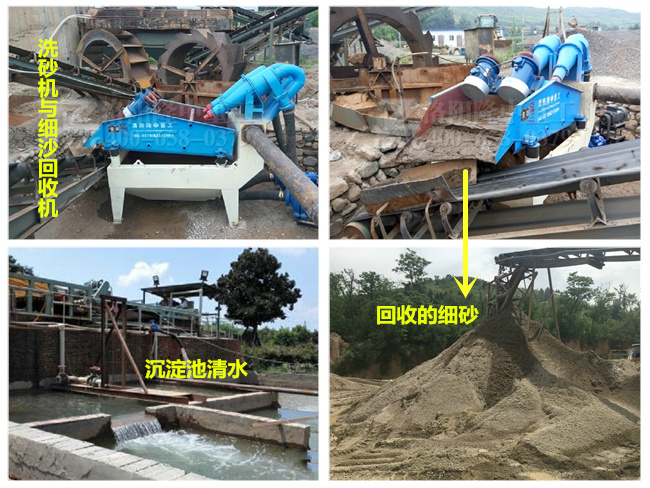 洗砂機(jī)與細(xì)沙回收機(jī)配套使用圖